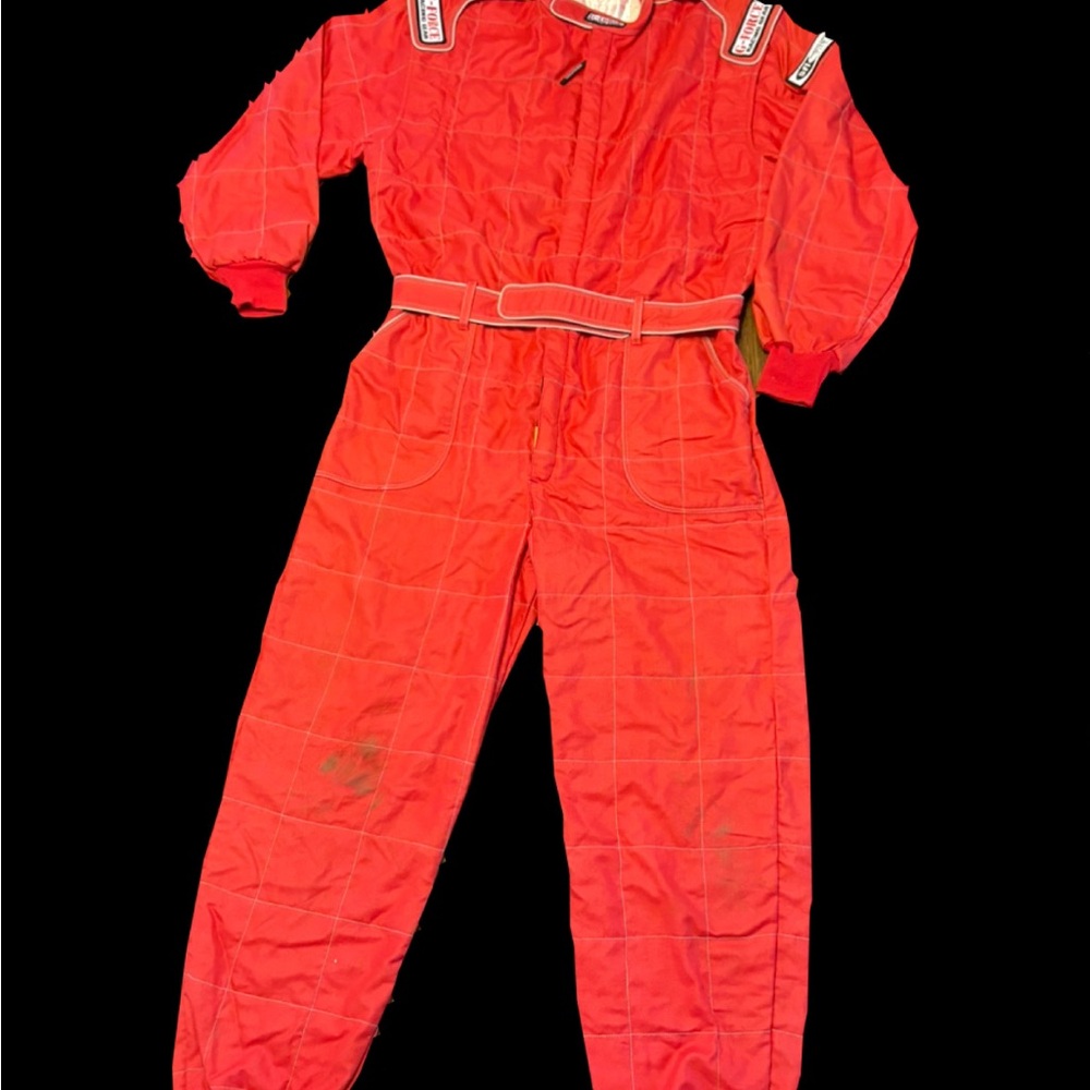 Vintage G-Force Manufacturer Certified SFI 3-2A/5 Red Racing Suit with Belt XLG